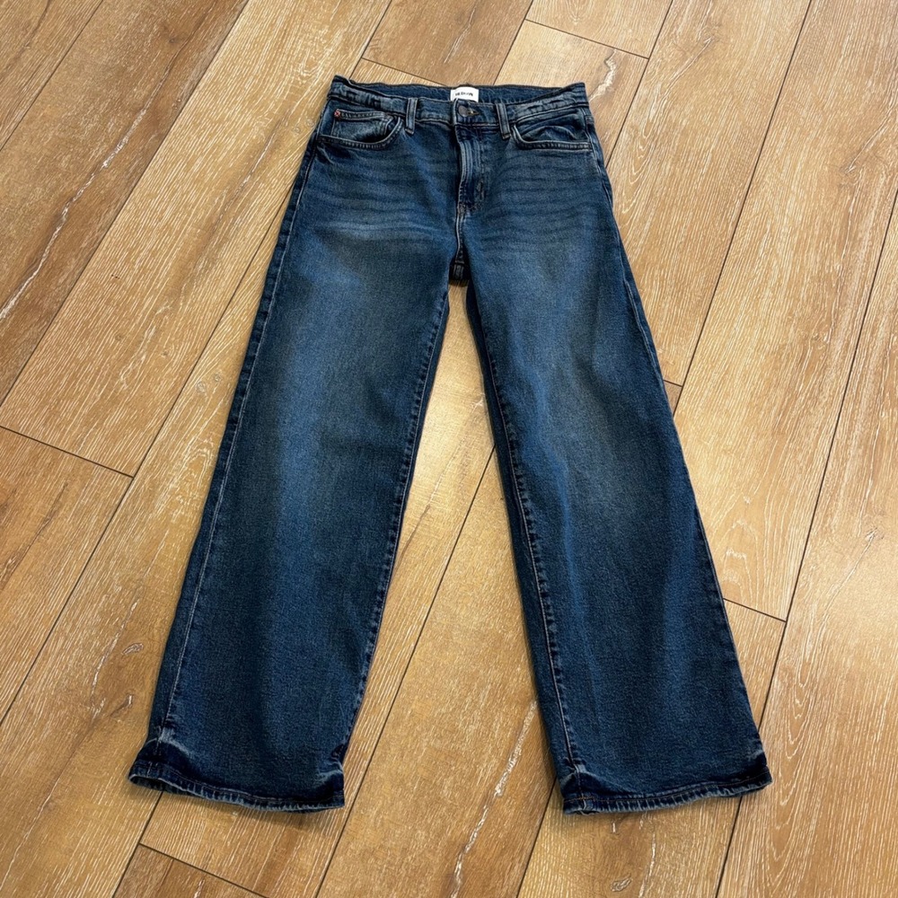Hudson Rosalie Bossanova Wide Leg High Rise Jeans Medium Wash Size 28